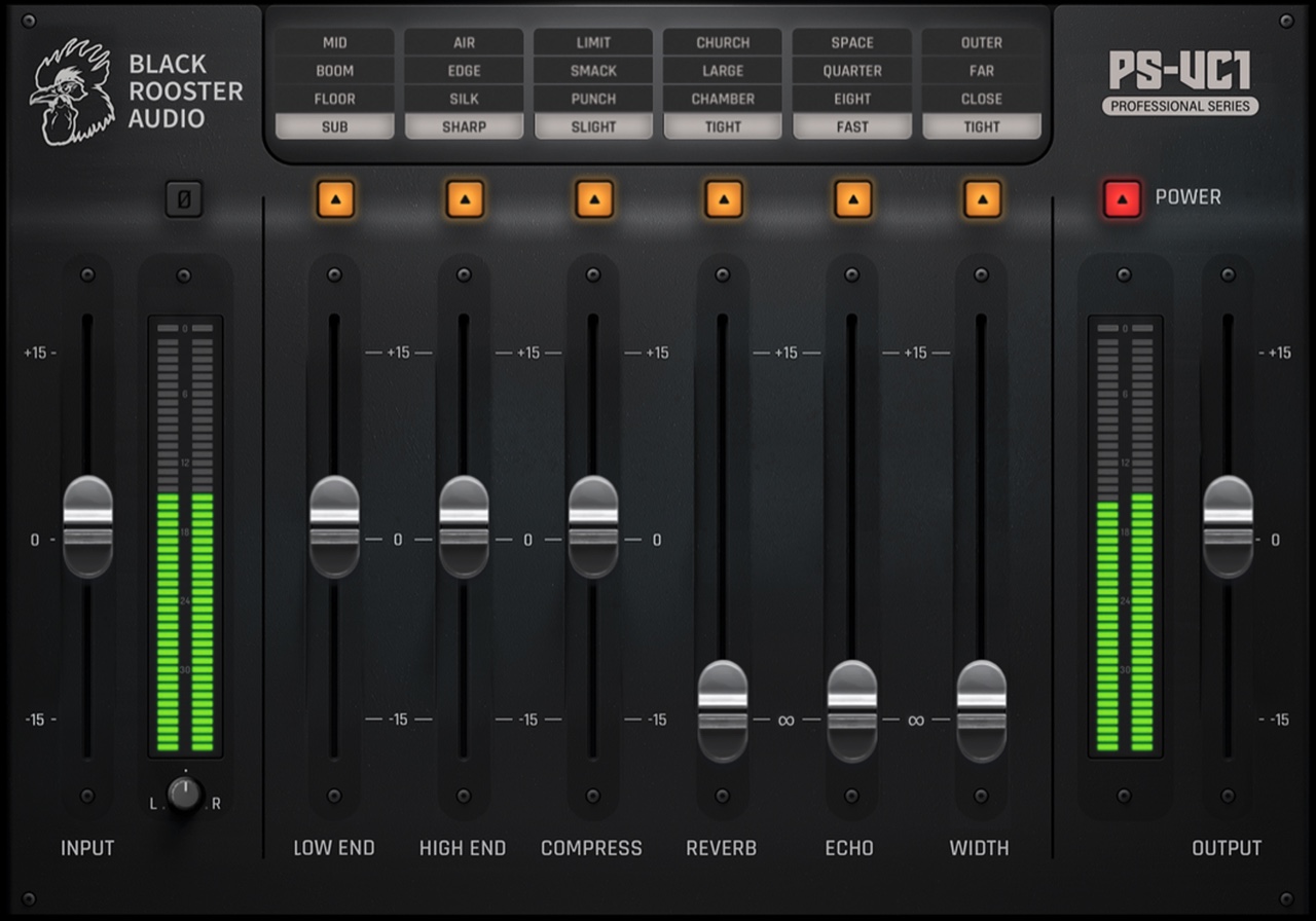 PS-VC1 Professional Series Vocal Chain plug-in interface