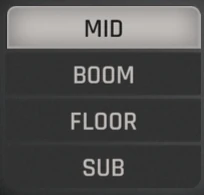 Low End preset selector showing Mid, Boom, Floor and Sub